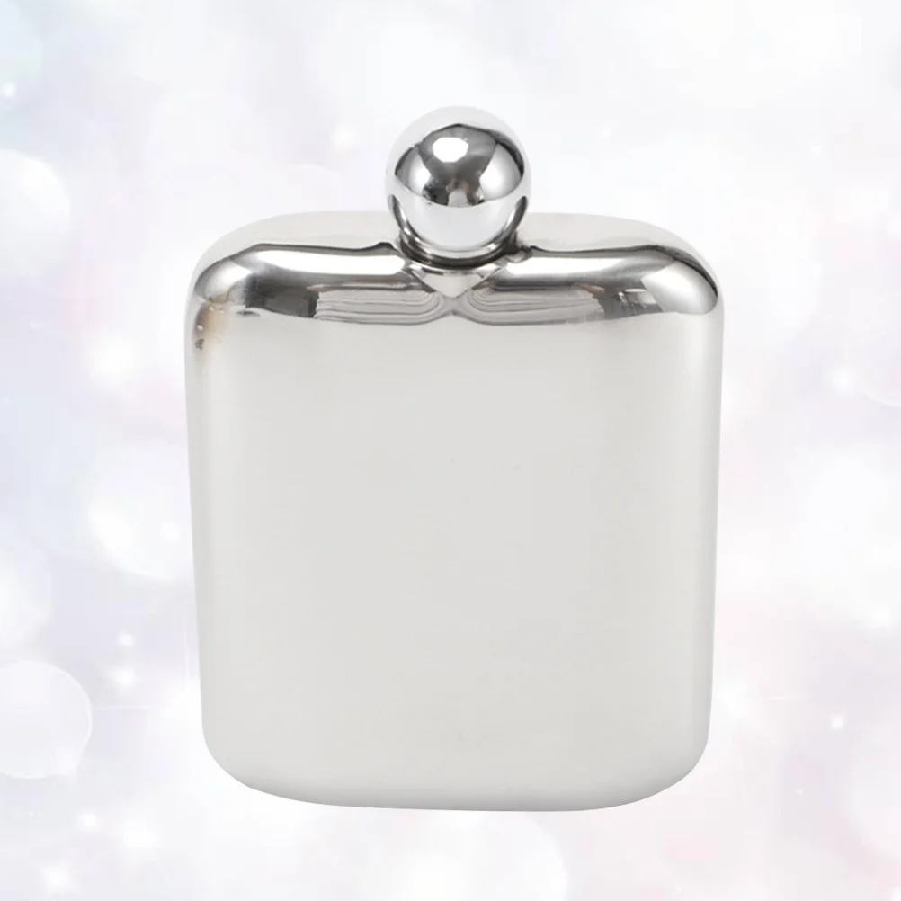 

1pc 7Oz Stainless Steel Wine Pot Mini Portable Outdoor Camping Picnic Flask Rust-Resistant Silver For Bar Tools Kitchen