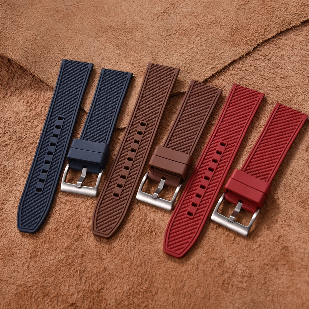 18mm 20mm 22mm 24mm 고품질 총알 모양  - Fkm Rubber Dive Watch Strap 20Mm 리뷰 및 가격