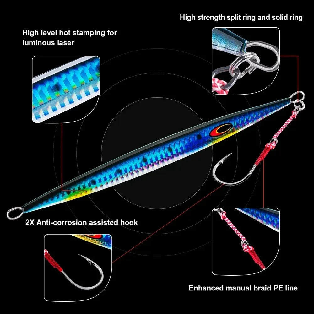 Goture Cuchara de Jigging Vertical – Señuelo Luminoso para Mar - imagen 4
