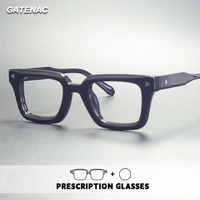 Gatenac Handmade Anti Blue Ray Men Reading Glasses Quality Myopia Acetate Eyeglasses Frames Photochromic Prescription Eyewear