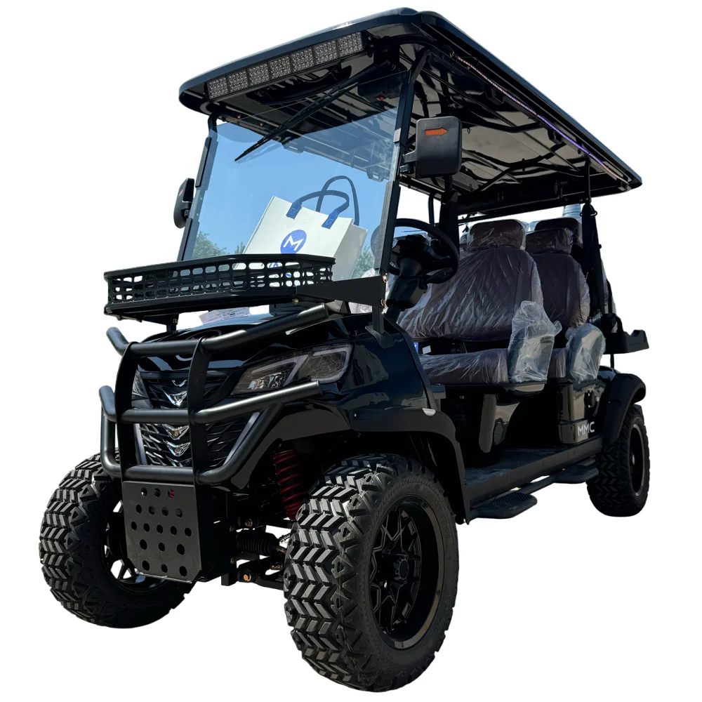 2 4 Person 60v 72v electric golf cart off road buggy with lithium battery 4 Wheel Solar Electric Golf Cart