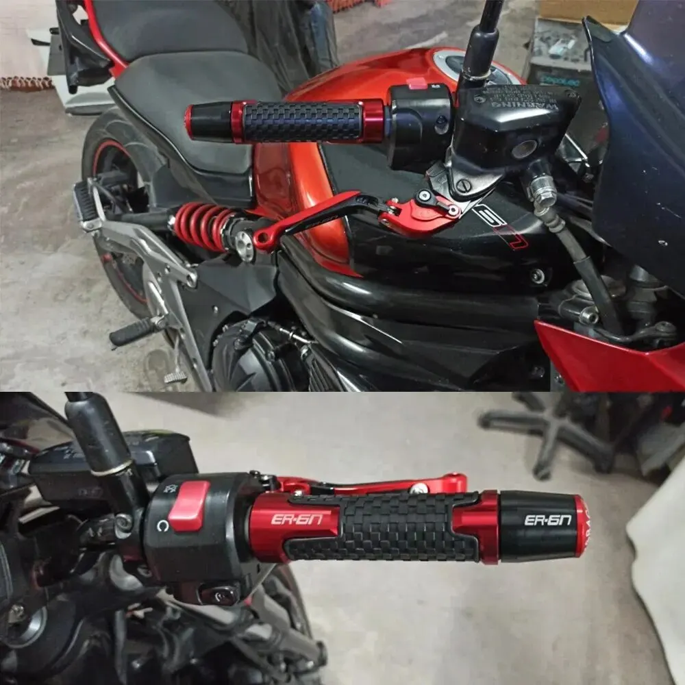 Motorcycle Adjustable Extendable Folding Brake Clutch Levers Handlebar Grips  For KAWASAKI ER6N ER 6N ER-6N 2009- 2017 2016 2015