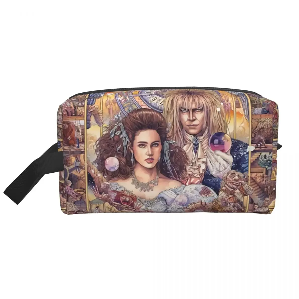 Custom Film Labyrinth Travel Cosmetic Bag Jareth The Goblin King Movie Toiletry Makeup Organizer Lady Beauty Storage Dopp Kit