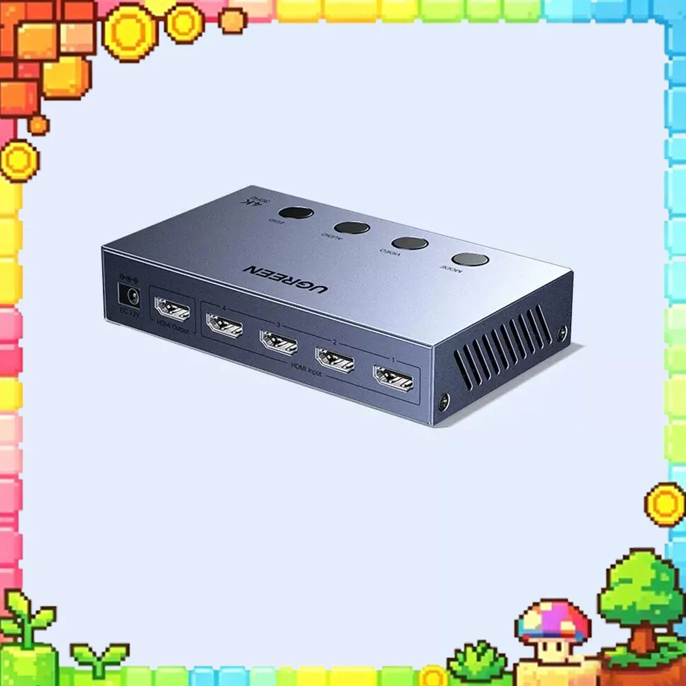 UGREEN 55498 HDMI Multiviewer 4 In 1 Out 4K30Hz 1080P60Hz with Remote Control for Gaming CCTV Monitor
