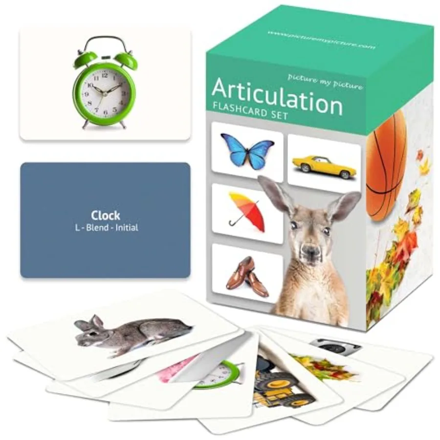 

Articulation Flash Card Set Speech Therapy Tool for Vocabulary Communication and Thinking Scratch-Resistant with Activity Guide