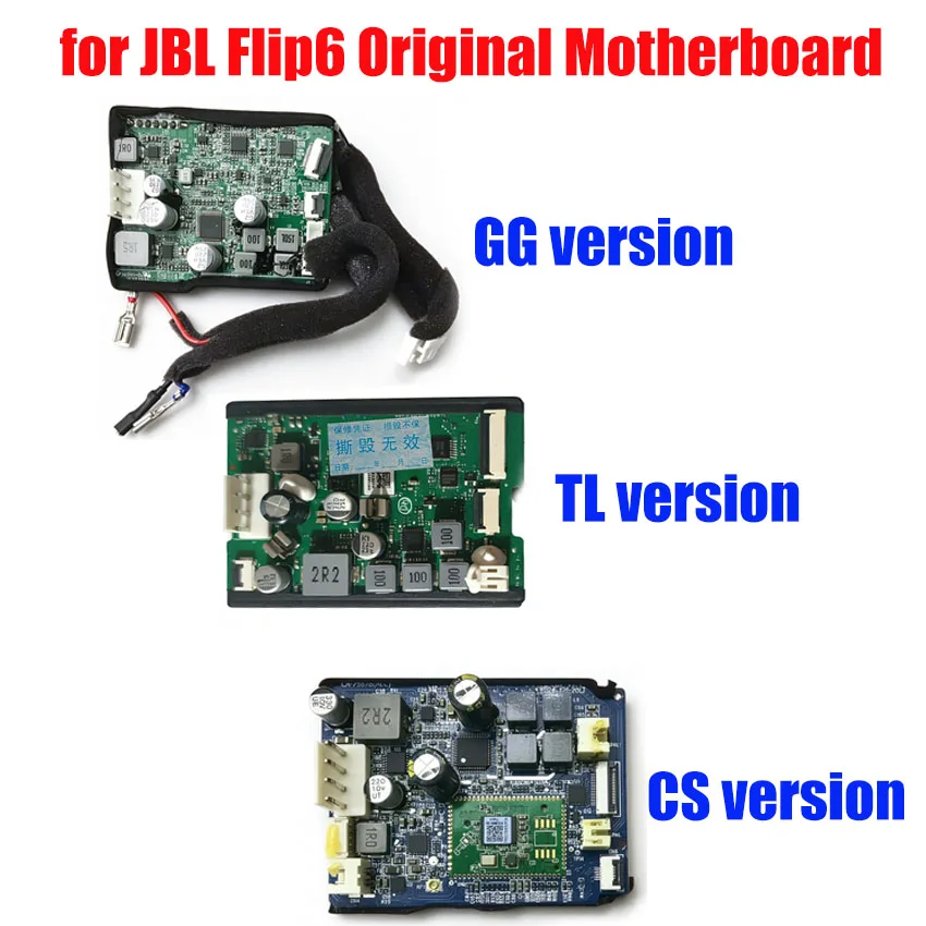 For JBL Flip6 Bluetooth Speaker Original Motherboard PCB Board, Replacement Repair Spare Parts, CS / TL / GG Version Connector