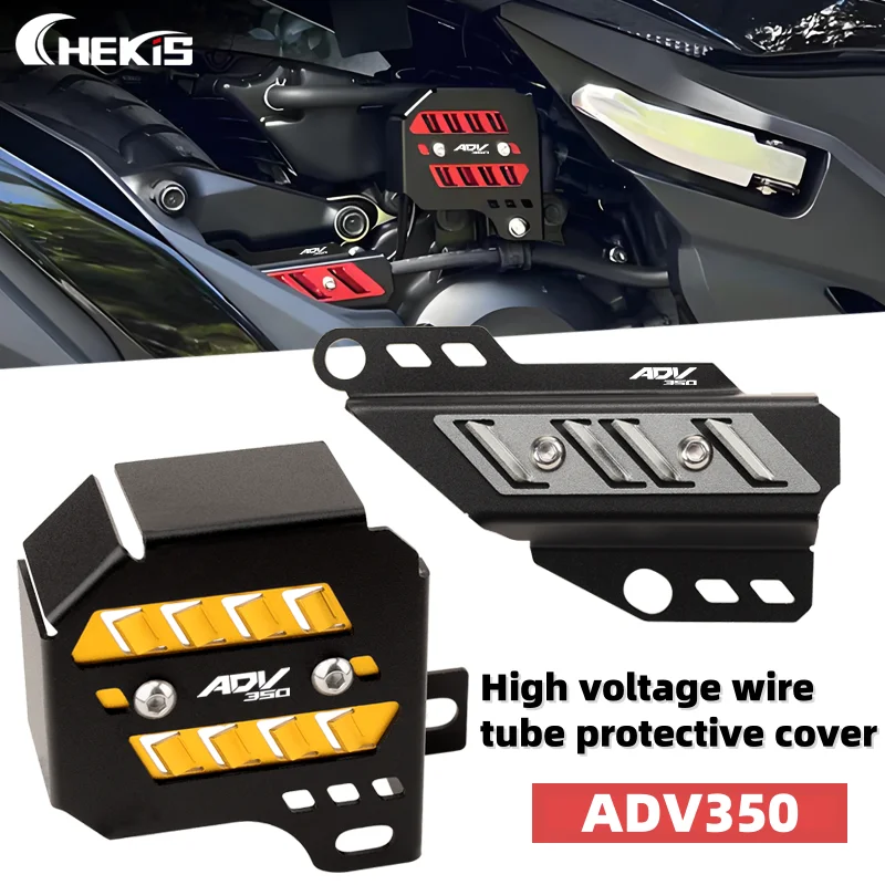 Chekis Is Suitable for Honda Adv350 Modified High-Voltage Package Protective Cover, Cable Pipe Cover, Rear Wheel Oil Pipe Decorative Cover, Ignition Coil Protective Cover