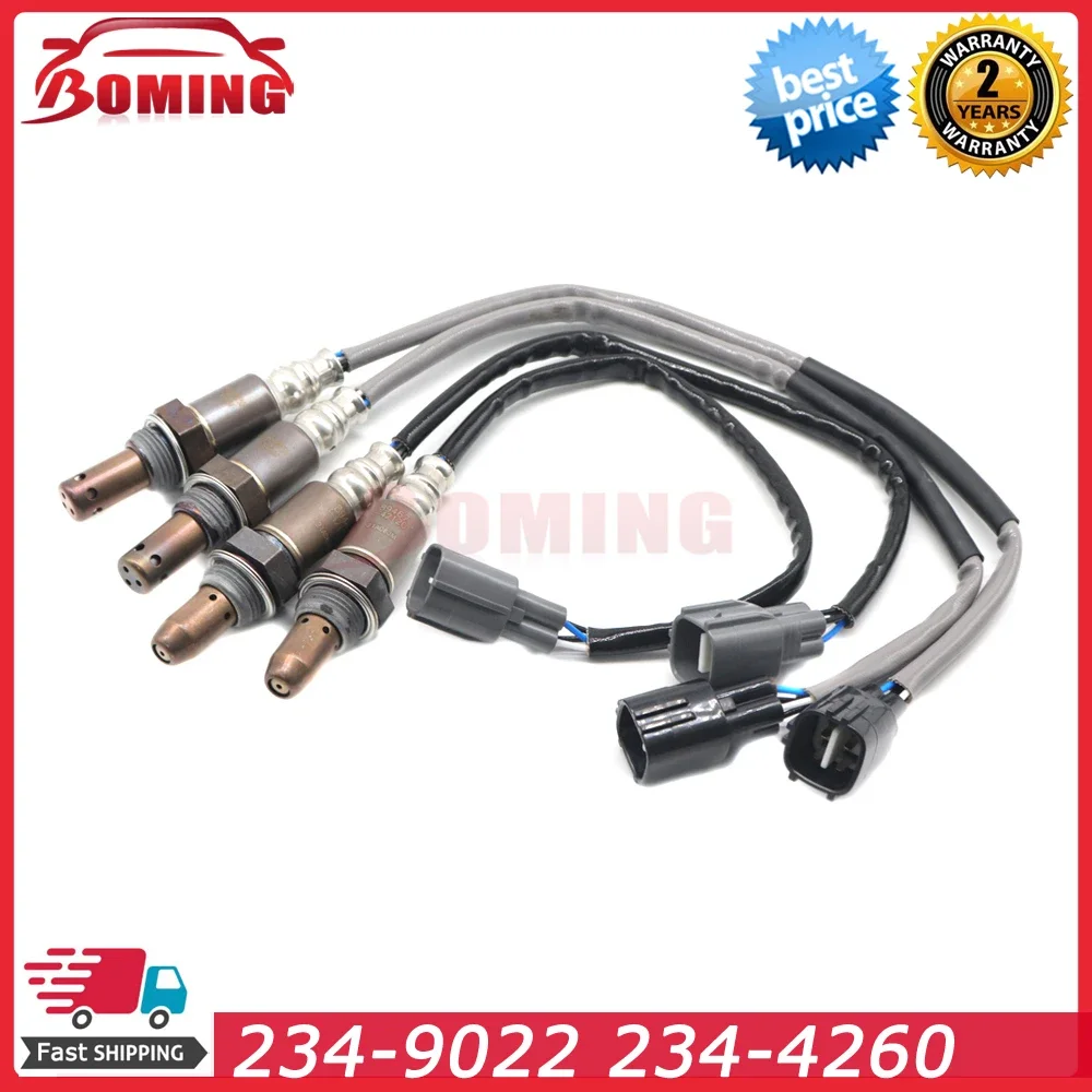 4Pcs Upstream & Downstream Oxygen Sensor 234-9022 234-4260 For Toyota Tacoma 2.7L L4 RWD Automatic trans 2349022 2344260