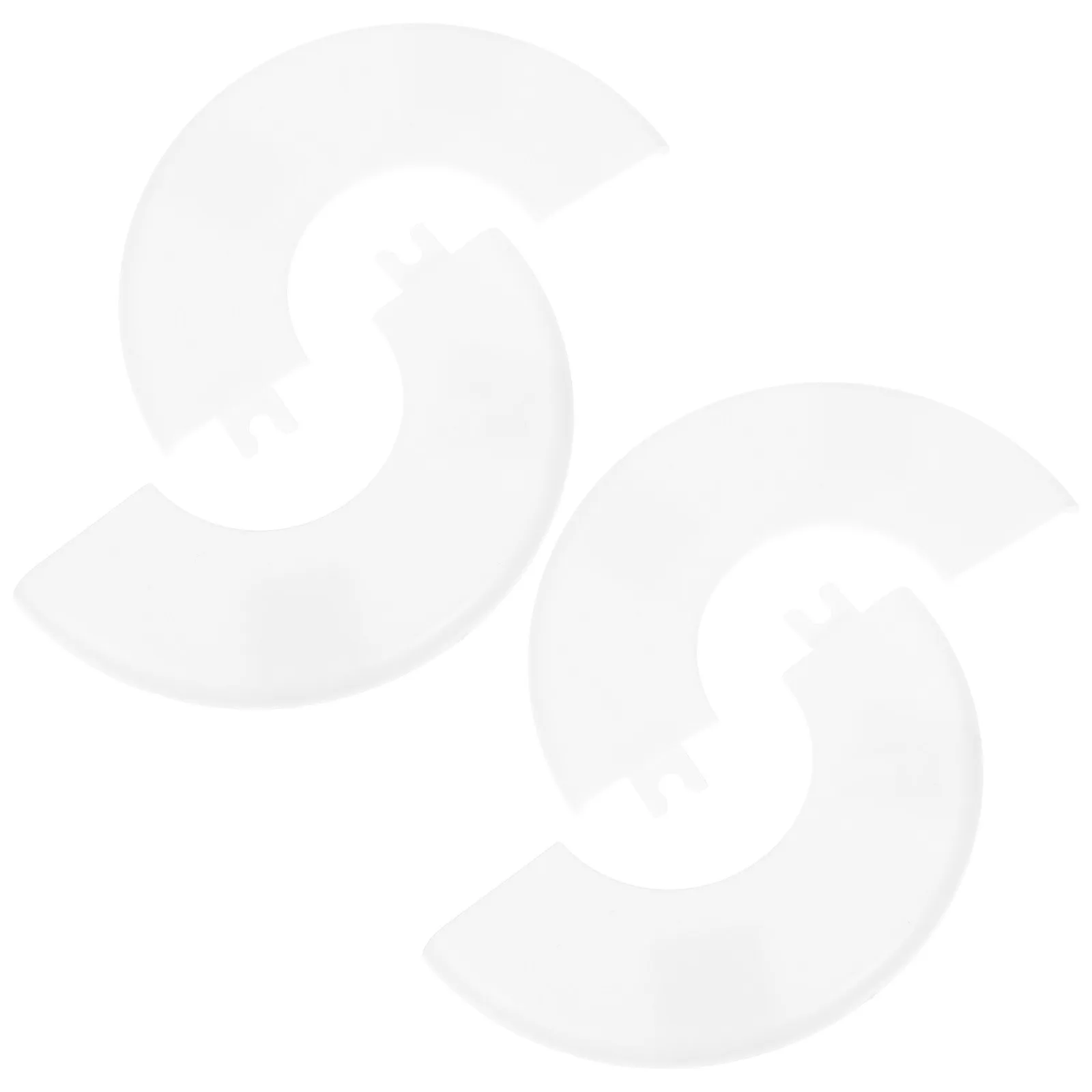 Pool Ladder Escutcheons 2 Pack White Round Split Flange Pipe Cover Plates for Inground Pool Plumbing