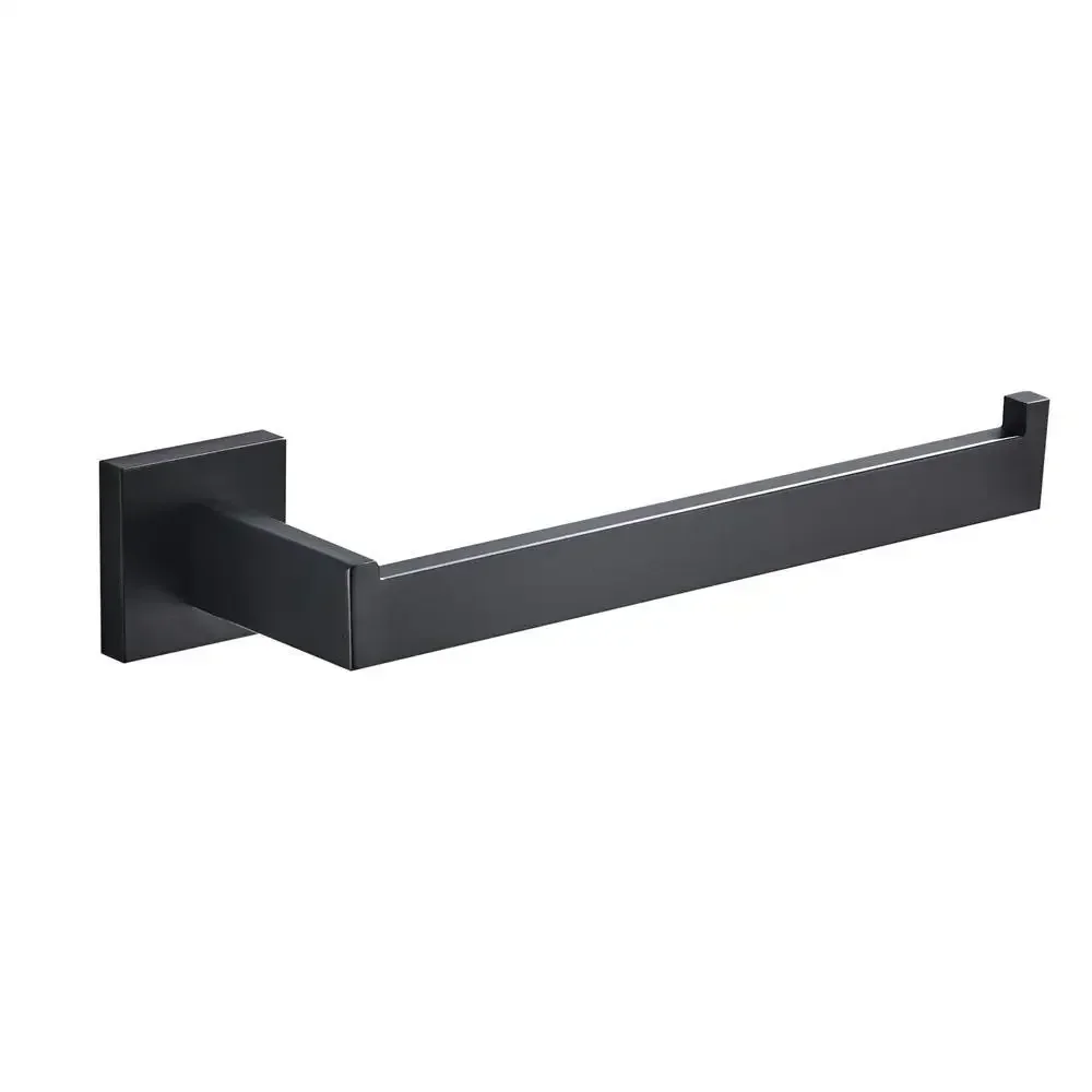 Hotel Modern Wall Mounted Four Pieces Stainless Steel Matte Black Toilet Bathroom Accessories SetHot Sales Cheap And Fine