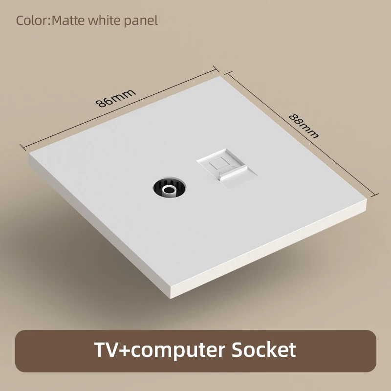 Computer Socket 250V Electrical Universal Wall Classic Standard Socket Quick charge Plug Quality Wall White Outlet Light Switch