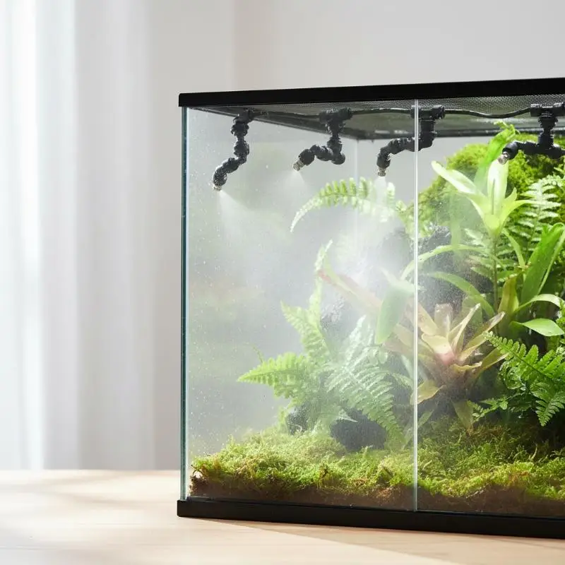 360 Adjustable Reptile Mist Sprinkler Fogger Quick Setup for Pet Reptile Amphibian Breeding Home Use