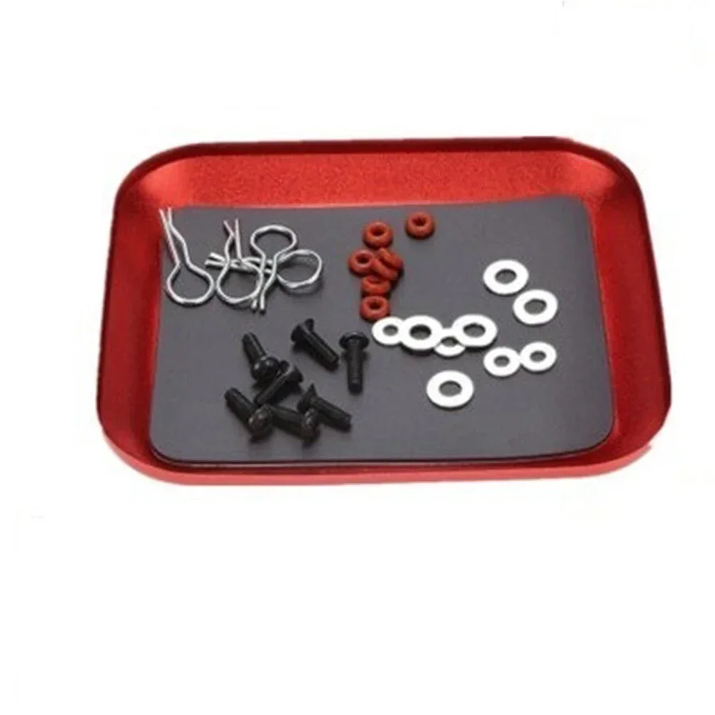 Nut Riveter Tool Screw Magnetic Tray Nuts Storage Storing Metal Parts 106x86x14mm Aluminum Alloy Magnets Repair Tool