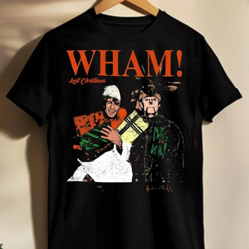 

90-е Wham Last Christmas Винтаж для мужчин и женщин Хлопковый топ с круглым вырезом и короткими рукавами Всесезонные повседневные модные мягкие удобные топы
