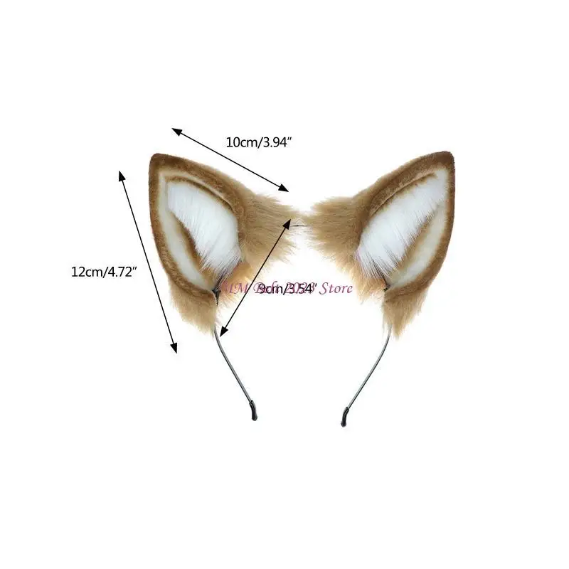 49ME الجدة عقال الكرتون الكلب شكل الأذن Hairhoop لطيف الشعر الفرقة للنساء فتاة #6