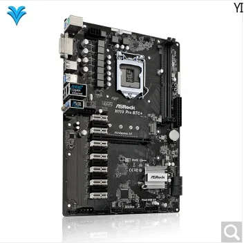 ASRock H110 PRO Board Support 13 Graphics Card LGA1151 DDR4 Best Motherboard (H110)