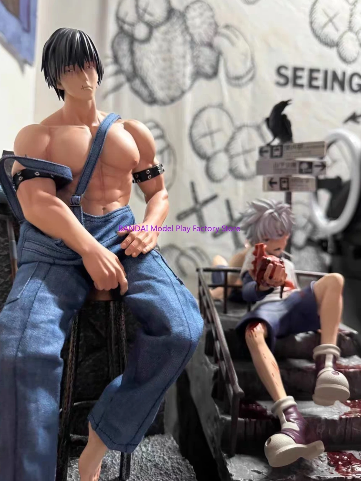 

Совершенно новый GK 1/6 Jujutsu Kaisen Gojo Satoru Fuhei Shuer Paint Spell Return To War Limited Edition Ручная статуя Gk Модель игрушки