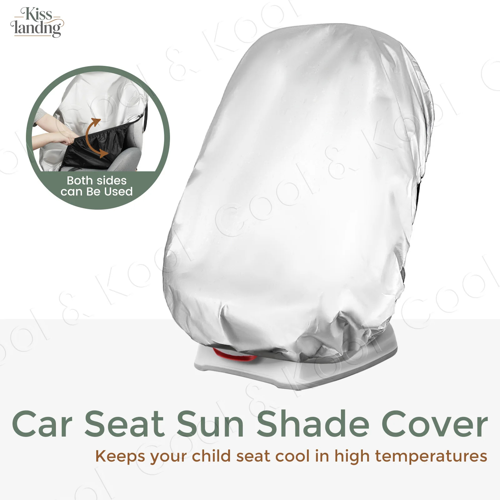 Universal Silver Baby Car Shade, Covers UV Rays & Reduces Heat for Safer, Cooler Rides