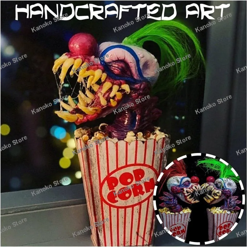 

New Popcorn Clown Killer Sculpture Painting Clown Resin Handicraft Ornament in Outer Space