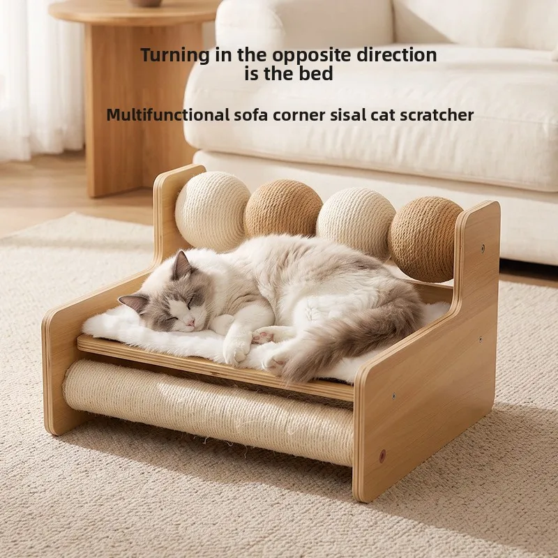 Cat Tree with Scratcher, Durable Sofa and Wall Corner Protector, Pet Accessory