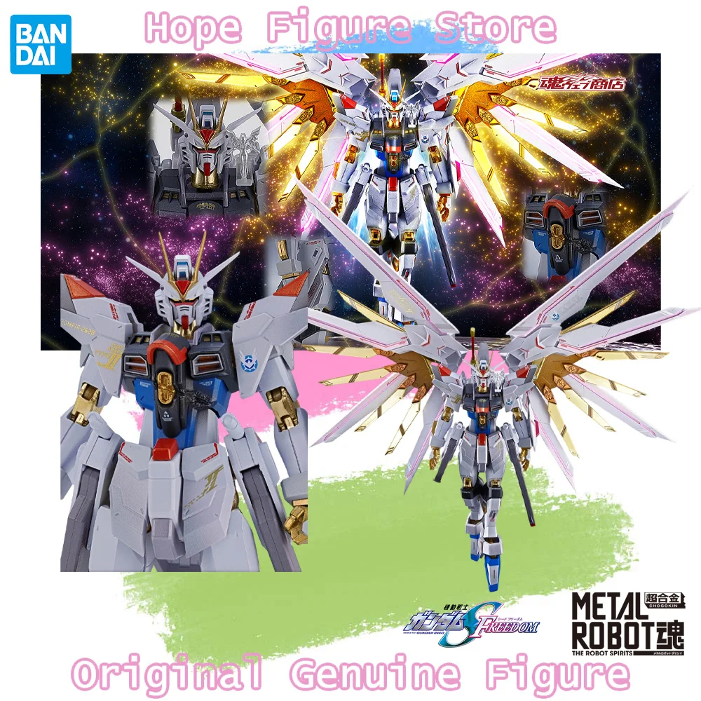 In Stock Genuine BANDAI METAL ROBOT SPIRITS Final Battle Mighty Strike Freedom Gundam Figure Anime Action Model Toy