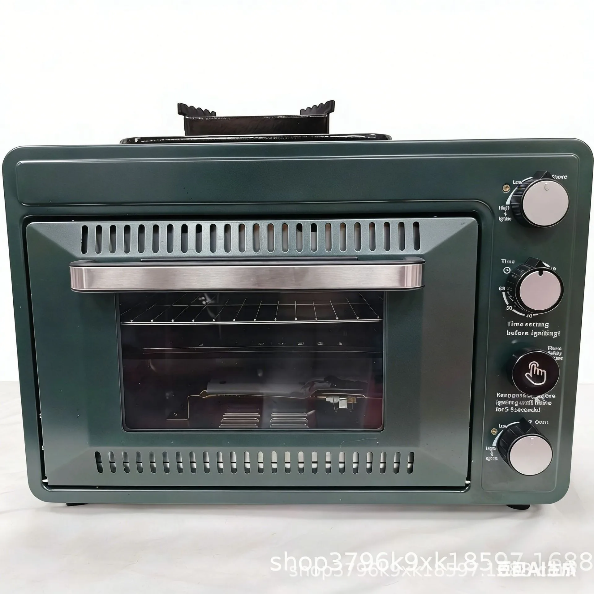 Por 12V Toaster Oven & Pizza Oven Combo 300W DC Air Fryer for Outdoor Camping/RV/Truck Car al Appliances