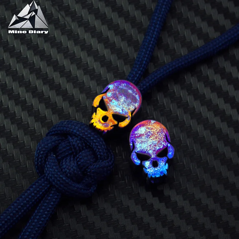 EDC Knife Pendant Ti  Alloy Rope Pendant Parts Outdoor Survival Equipment Ti Baked Blue TC4 Pendant Accessories