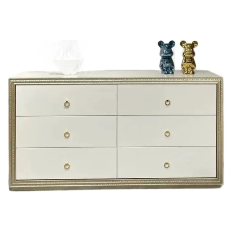 

solid wood carving flower bucket cabinet Meike champagne gold TV cabinet locker living room decorative