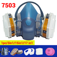 7503 Respirator Mask Protective Mask Industry Painting Spray Dust Gas Mask With 3M 501 5N11 6001CN Chemcial Half face Mask