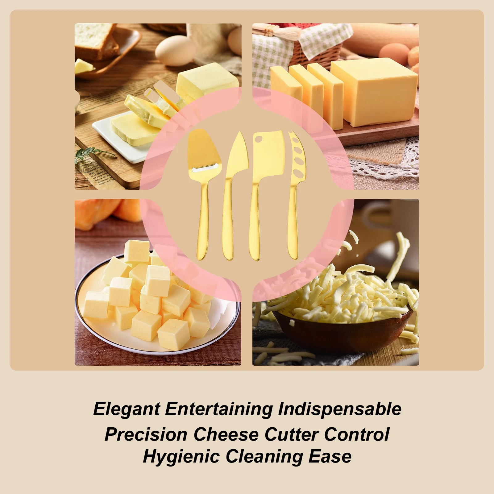 

Stainless Steel Cheese Slicer Professional Non-stick Utensil Manual Kitchen Cheese Shaver Set For Kitchen Home Commercial