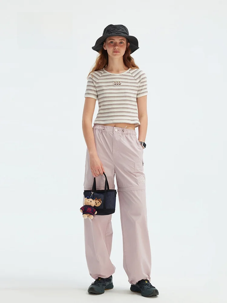 TeenieWeenie Bear Women's ort Sve T-irt Summer New Small Size  Stripes Sexy Sle Cotton Polyester Blend