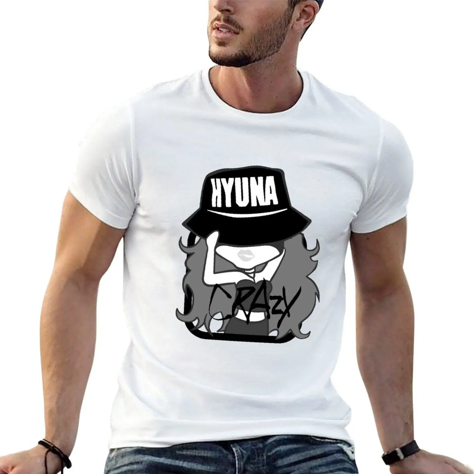 4MINUTE HyunA Crazy T-Shirt t shirts with prints cotton t shirts high quality men t shirt cotton 100% T-shirt