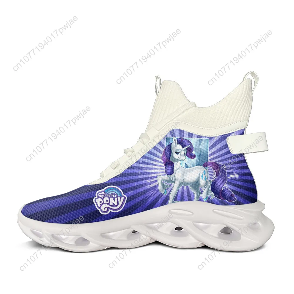

Rarity My Little Pony High Top Flats Sneakers Hip hop Singer Running Light Casual Custom Shoes
