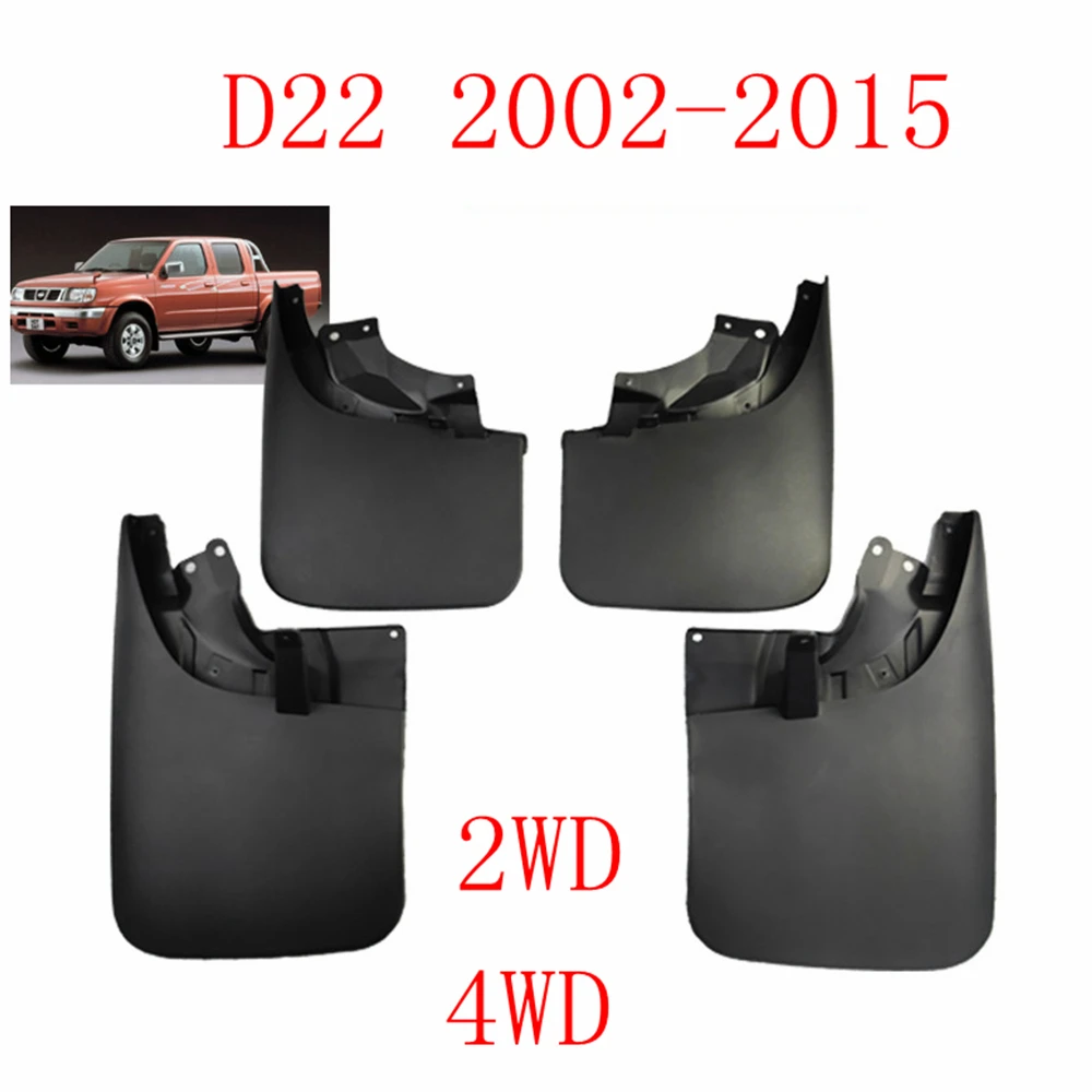 4pcs Splash Guards Mud Flaps Fender Molded For D22 2WD 4WD 2002-2015 P27 P300