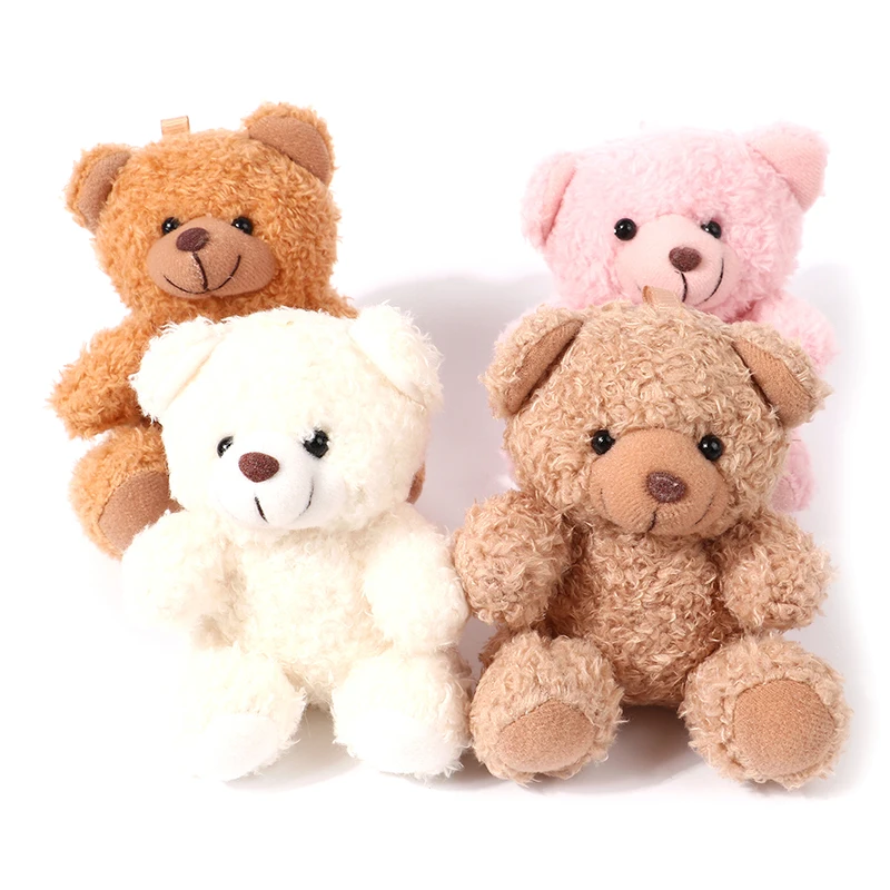 LLavero de oso de peluche de dibujos animados para niños, juguete colgante de muñeca de Animal suave, juguetes de peluche Kawaii, bolsa colgante, regalos, 10cm