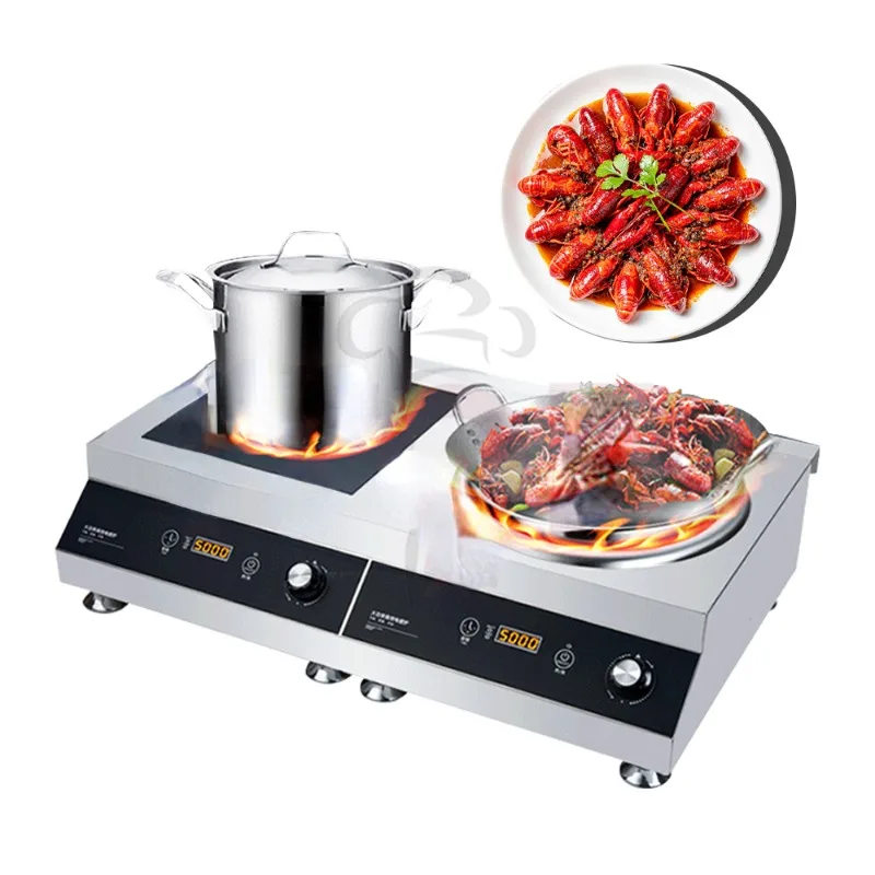 220V Stainless Steel Induction Stove Hob Cooker Range Table 2 Electric Double Two Burner Induction Cooktop Stove