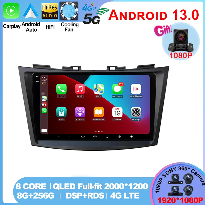 

For Suzuki Swift 4 2011-2017 Car Radio Multimedia Video Player Android 13 Auto Carplay Navigation GPS Stereo 2din