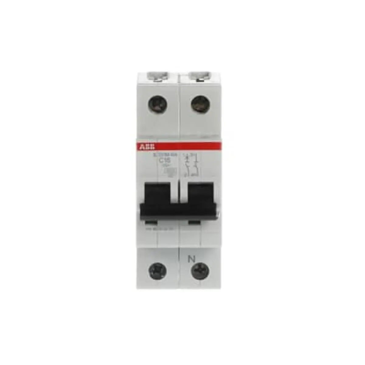 

6 pcs 10111823 S201M-C16NA 2CDS271103R0164 Miniature Circuit Breaker - S200M - 1P+N - 16 A - C - (AC) 10 kA