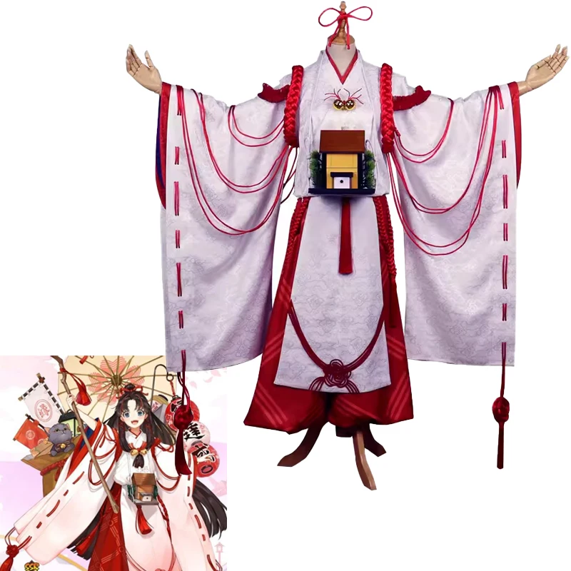 

Custom Made Onmyoji God of Predestination Jieyuanshen Cosplay Costume Kimono Dress Game Uniform Halloween Costumes Anime Outfits
