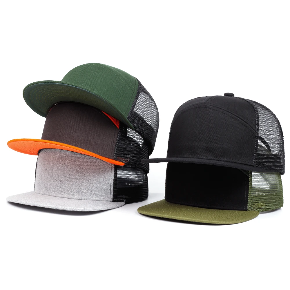 Light Panel Splicing Retro Baseball Cap Hip Hop Outdoors Mesh Cap Sunshade Breathable Trucker Hat