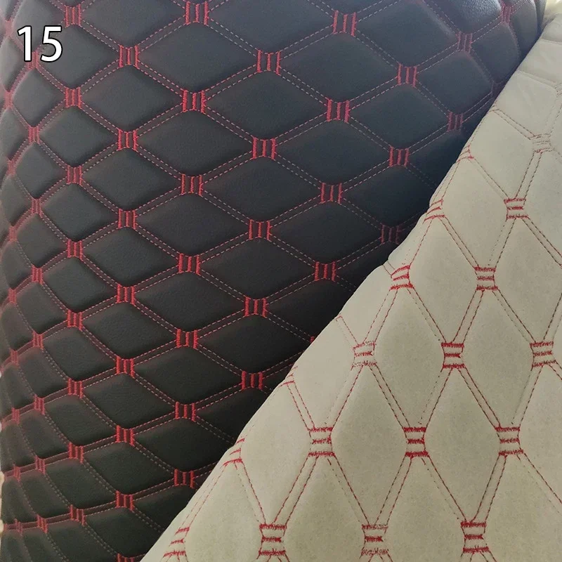 100x158cm Faux Leather Fabric Foam Quilted Padded for Car Interior Seat Cover Sofa Cushion Wear Resistant DIY image 3
