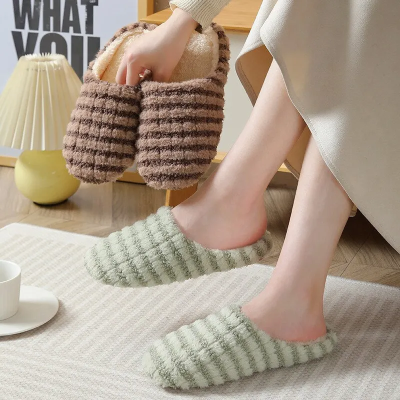 Women Fluffy Home Slippers, Soft & Comrotable Indoor Slippers