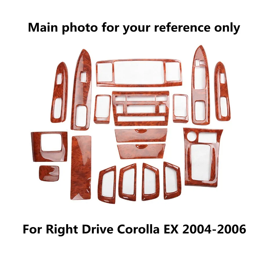 

Wood Grain for Right Drive Toyota Corolla EX 2004 - 2006 Interior Styling Center Console Door Handle Window Control Panel Cover