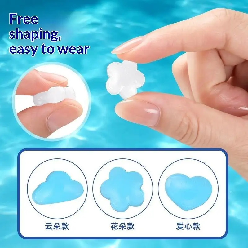 （CC44）6Pcs Reusable Silicone Clay Ear Plugs Soft Flexible Noise Reduction Earplugs For Sleeping Swimming Travel Working Studying