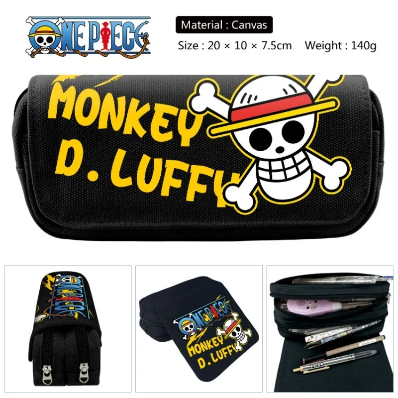 

Cartoon One Piece Peripheral Student Stationery Pencil Case One Piece Luffy Law Pencil Case Multi-functional Stationery Box