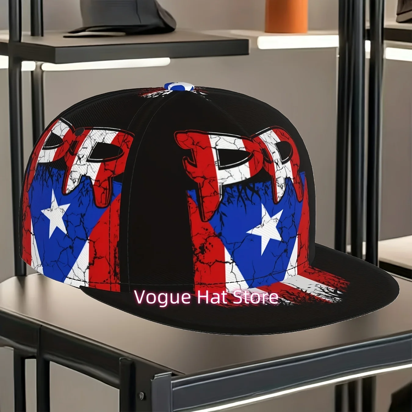 Baseball Cap Featuring The Puerto Rico Flag, Designed with a Patriotic Theme. This Stylish Cap Is Unisex, Adjustable, And Perfec
