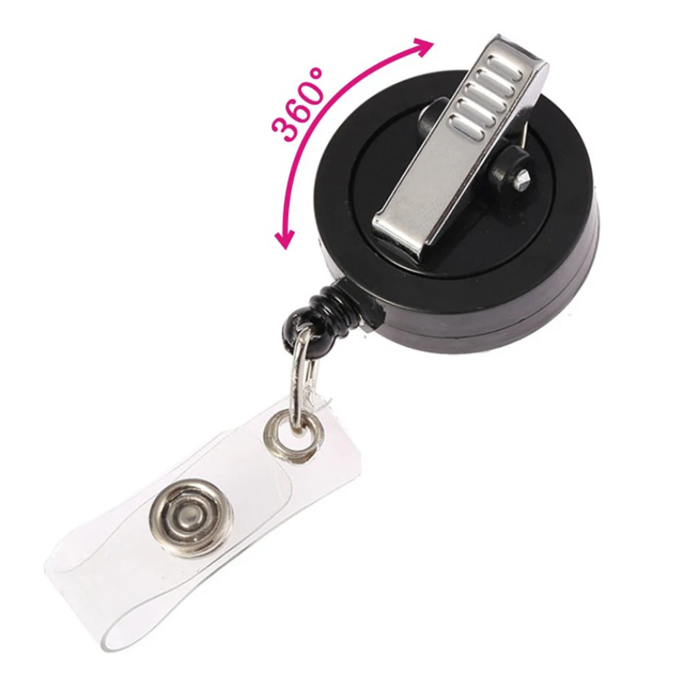 1PC Fashion Nurse Doctor Exhibition Badge Holder ID Name Card Pull Buckle Badge Clip Retractable Badge Reel