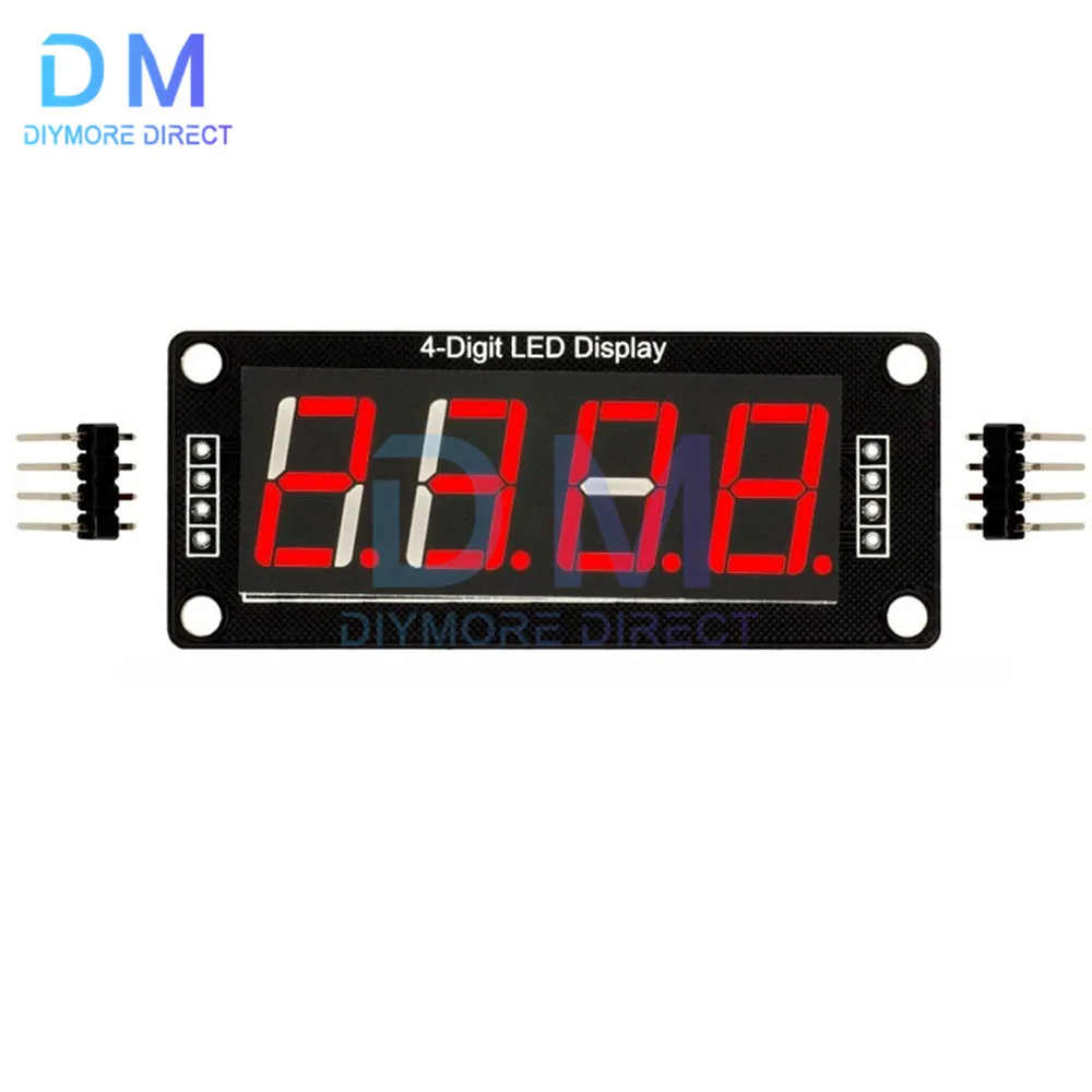 TM1637 LED Display Module for Arduino 4 Digit 7 Segment 0.56 inch Time Clock Indicator Tube Module Red Blue Green Yellow White