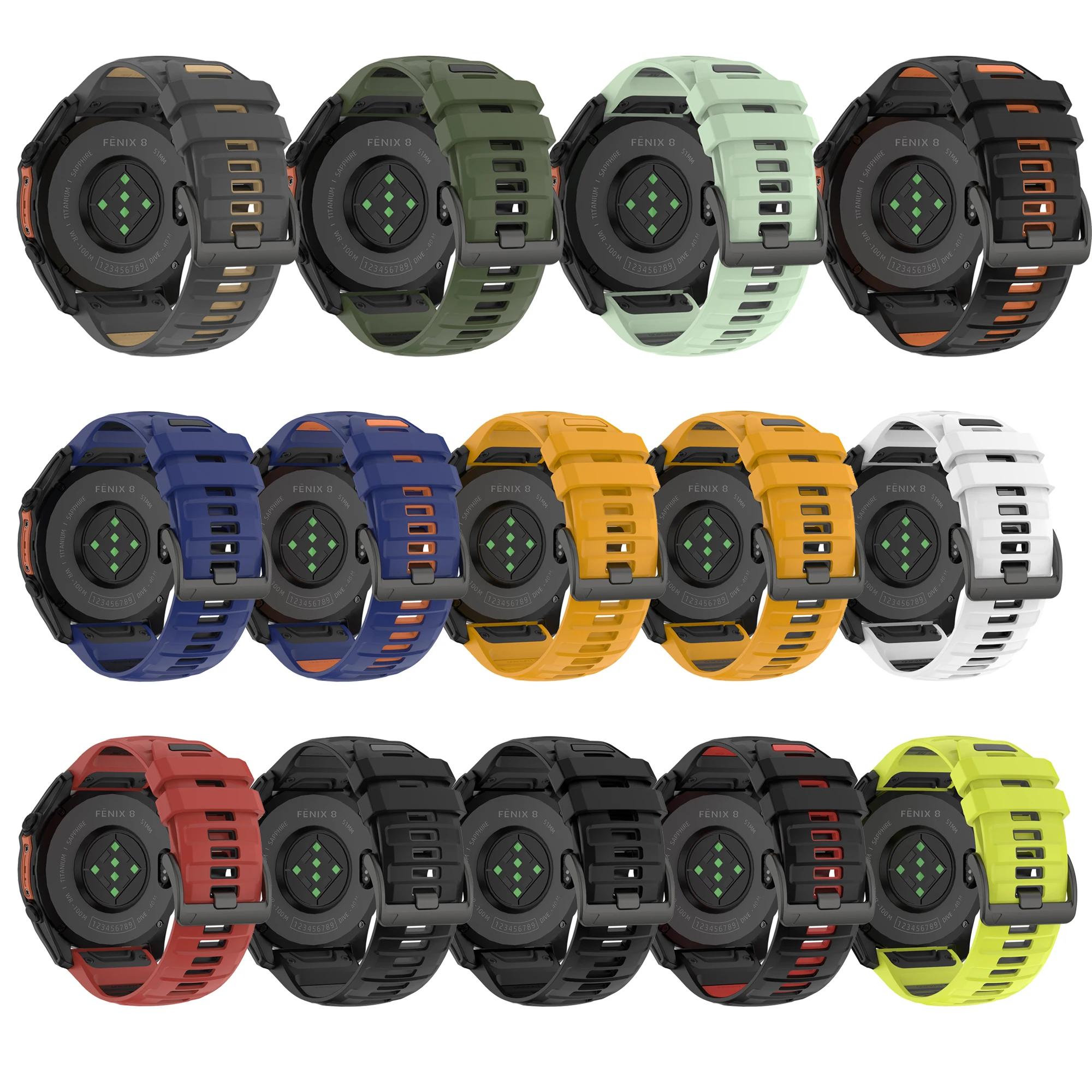1:1 Fenix 8 Watchband QuickFit 22 26mm Strap for Garmin Fenix 5 5X Plus 6 6X Pro 7 7X 8 Epix Pro Tactix Quatix 47 51mm Bracelet view 6