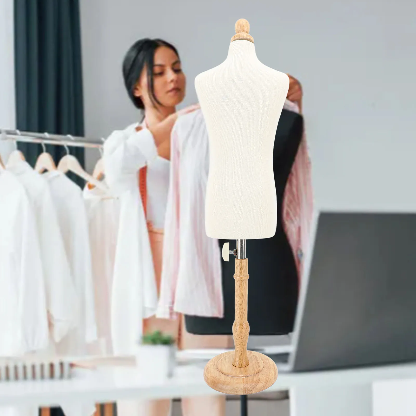 Male Body Dress Form with Stand Teaching Mannequin Torso Fixable Elegant Versatile Dress Model for Display Design Sewing